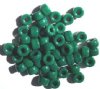 50 6x9mm Opaque Dark Green Glass Crow Beads